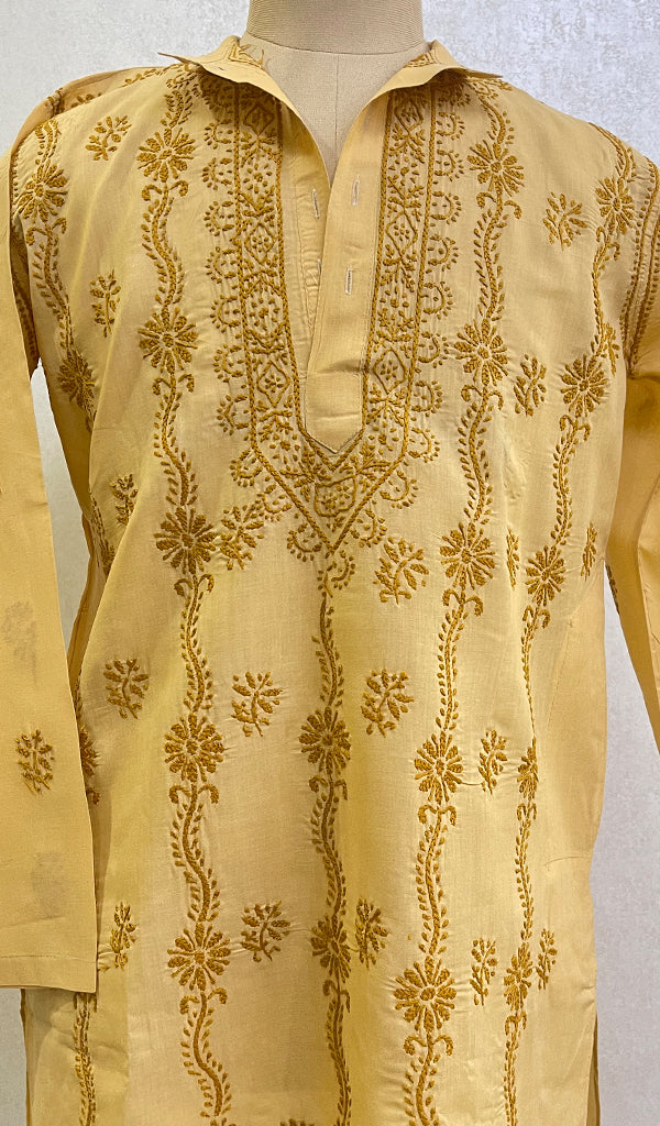Men's Lucknowi Handcrafted Cotton Chikankari Kurta - NCO53227