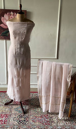 Load image into Gallery viewer, ‹› Women's Lakhnavi Handcrafted Chanderi Silk Unstitched Chikankari Full Suit - HONC0345268