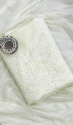 Load image into Gallery viewer, Women&#39;s Lakhnavi Handcrafted Cotton Chikankari Suit Material- HONC0150333