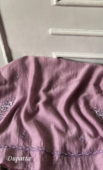 Load image into Gallery viewer, Shirin Women's Lakhnavi Handcrafted Mul Chanderi Unstitched Chikankari Full Suit Material - HONC0339566