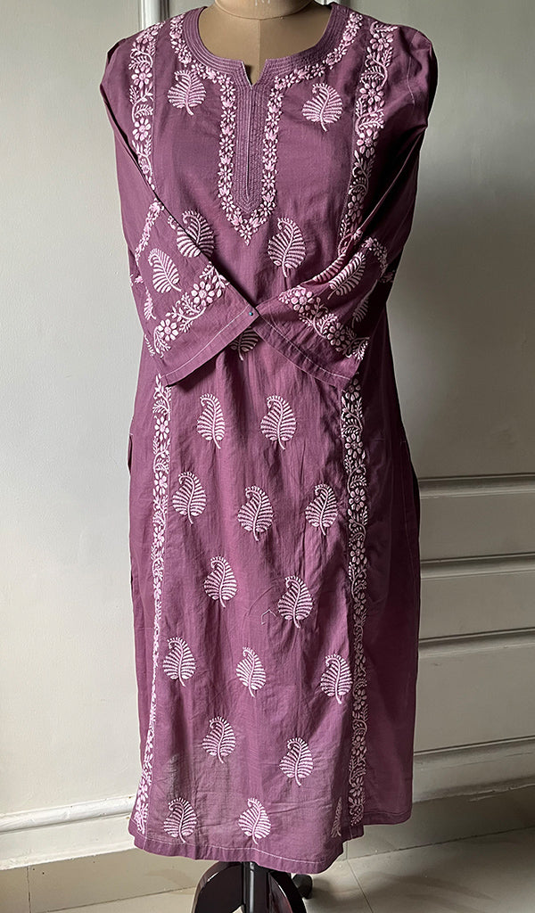Women's Lucknowi Handcrafted Cotton Chikankari Kurti - HONC0301049