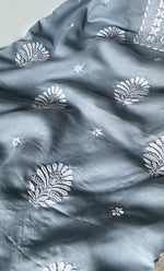 Load image into Gallery viewer, Women&#39;s Lakhnavi Handcrafted Cotton Chikankari Unstitched Kurti Fabric - HONC0318762
