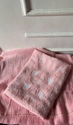 Load image into Gallery viewer, Women's Lakhnavi Handcrafted Mul Chanderi Unstitched Kurta And Dupatta Set- HONC0282551