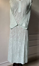 Load image into Gallery viewer, Women&#39;s Lakhnavi Handcrafted Viscose Georgette Chikankari Kurti - HONC0276130

