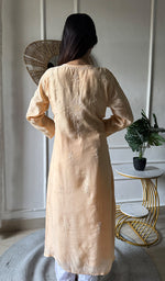 将图像加载到图库查看器中， Women's Lucknowi Handcrafted Cotton Chikankari Angrakha - HONC0343792