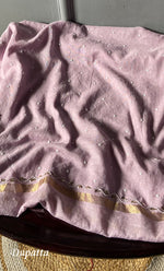 Load image into Gallery viewer, Women&#39;s Lakhnavi Handcrafted Mul Chanderi Unstitched Chikankari Full Suit Material - HONC0311952
