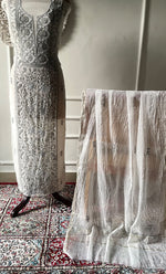 Load image into Gallery viewer, Women's Lakhnavi Handcrafted Unstitched Mul Chanderi Kurta And Dupatta Set - HONC0327483