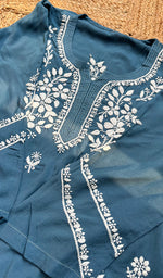 将图像加载到图库查看器中， Women&#39;s Lucknowi Handcrafted Cotton Chikankari Kurti - HONC0301036
