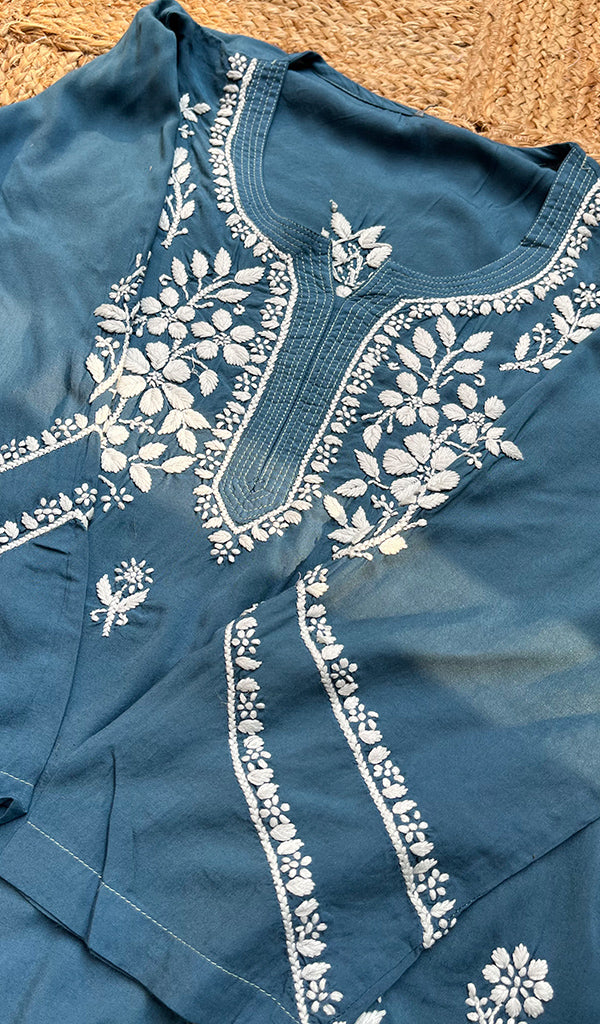 Women's Lucknowi Handcrafted Cotton Chikankari Kurti - HONC0301036