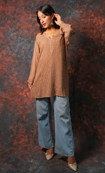 Load image into Gallery viewer, Women&#39;s Lucknowi Handcrafted Viscose Georgette Chikankari Top - HONC0327522
