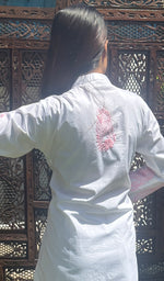 Load image into Gallery viewer, Women&#39;s Lucknowi Handcrafted Cotton Chikankari Kurti - HONC0273979
