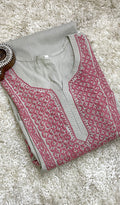 Shabina Women's Lucknowi Handcrafted Cotton Chikankari Kurti - HONC0193811