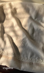 将图像加载到图库查看器中， Women&#39;s Lakhnavi Handcrafted Maheshwari Mul Chanderi UnStitched Kurta And Dupatta Set - HONC0288347
