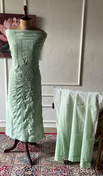 将图像加载到图库查看器中， Women's Lakhnavi Handcrafted Unstitched Cotton Chikankari Kurta Dupatta Set - HONC0362881