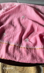 将图像加载到图库查看器中， Izna Women&#39;s Lakhnavi Handcrafted Mul Chanderi Semi - Stitched Anarkali And Dupatta Set - HONC0302882
