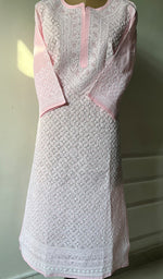 Load image into Gallery viewer, Women&#39;s Lakhnavi Handcrafted Cotton Chikankari Kurti - HONC0274207
