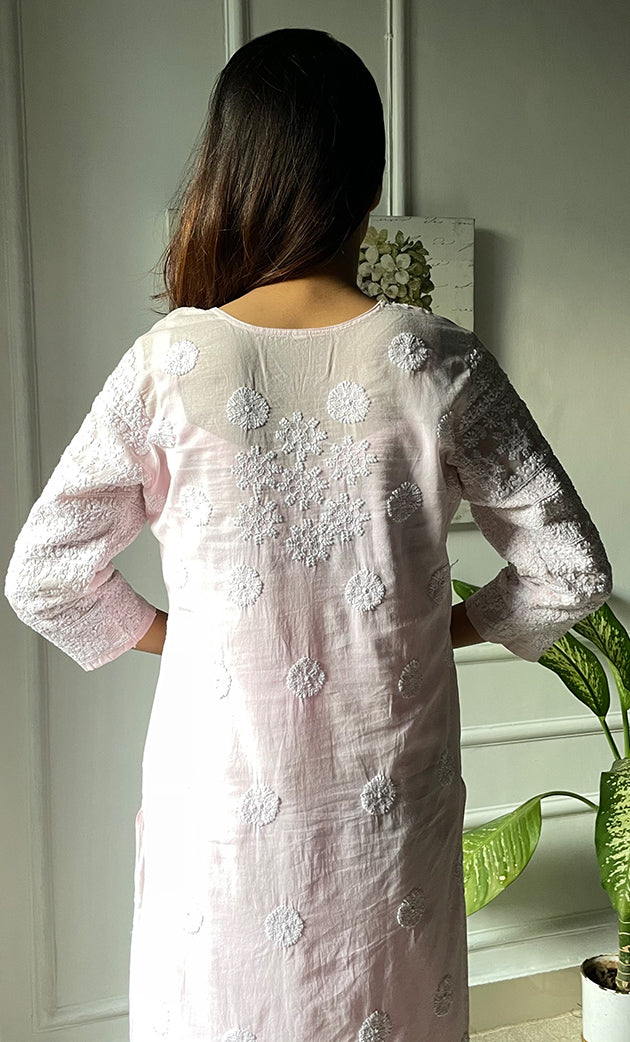 Women's Lucknowi Handcrafted Cotton Chikankari Kurti - HONC0303536
