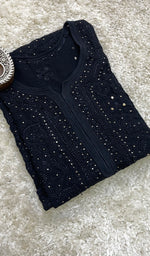 Women's Lakhnavi Handcrafted Viscose Georgette Chikankari Kurti -  HONC0139829