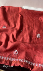 Load image into Gallery viewer, Women&#39;s Lakhnavi Handcrafted Maheshwari Mul Chanderi Kurta And Dupatta Set - HONC0275134
