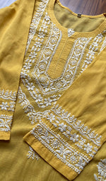 Load image into Gallery viewer, Women&#39;s Lucknowi Handcrafted Cotton Chikankari Kurti - HONC0301028
