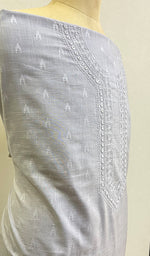 将图像加载到图库查看器中， Lucknowi Handcrafted Cotton Chikankari Unstitched Men&#39;s Kurta Fabric - HONC0228256
