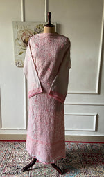 将图像加载到图库查看器中， Women's Lakhnavi Handcrafted Cotton Chikankari Unstitched Kurti Fabric - HONC0348844