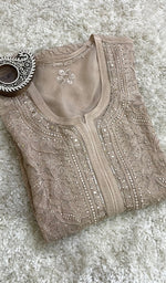 Women's Lakhnavi Handcrafted Viscose Georgette Chikankari Kurti - HONC0172072