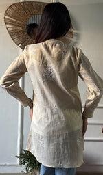 Load image into Gallery viewer, Women's Lakhnavi Handcrafted Tissue Chanderi Chikankari Top - HONC0348541