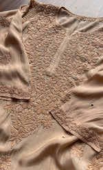 Load image into Gallery viewer, Women&#39;s Lakhnavi Handcrafted Muslin Chikankari Kurti- HONC0175642
