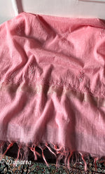 Load image into Gallery viewer, Women&#39;s Lakhnavi Handcrafted Mul Chanderi Unstitched Chikankari Full Suit Material - HONC0314658
