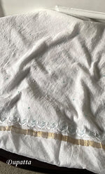 Load image into Gallery viewer, Amisha Women&#39;s Lakhnavi Handcrafted Mul Chanderi Unstitched Kurta And Dupatta Set - HONC0319470
