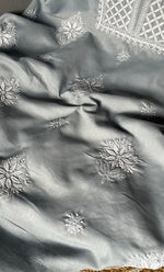 Load image into Gallery viewer, Women&#39;s Lakhnavi Handcrafted Cotton Chikankari Unstitched Kurti Fabric - HONC0302631
