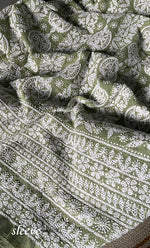 将图像加载到图库查看器中， Women&#39;s Lakhnavi Handcrafted Kota Cotton Chikankari Unstitched Kurti Fabric - HONC0304000
