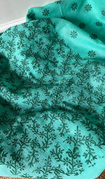 Load image into Gallery viewer, Women&#39;s Lakhnavi Handcrafted Kota Cotton Chikankari Unstitched Kurti Fabric - HONC031312
