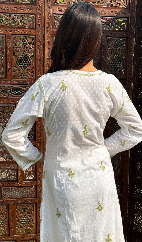 Gulshan Women's Lucknowi Handcrafted Cotton Chikankari Kurti - HONC0159624