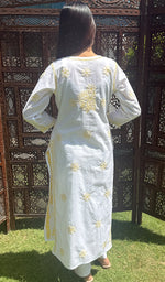 Load image into Gallery viewer, Women&#39;s Lucknowi Handcrafted Cotton Chikankari Kurti - HONC0273978
