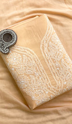 Load image into Gallery viewer, Women&#39;s Lakhnavi Handcrafted Cotton Chikankari Suit Material - HONC0180457