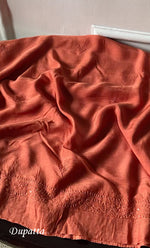 Load image into Gallery viewer, Women&#39;s Lucknowi Handcrafted Muslin Chikankari Unstitched Suit Material - HONC0258337
