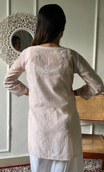 Load image into Gallery viewer, Ishani Women's Lakhnavi Handcrafted Mul Chanderi Chikankari Top - HONC0325397