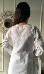 Load image into Gallery viewer, Women's Lucknowi Handcrafted Cotton Chikankari Kurti - HONC0330766