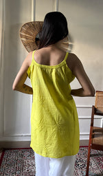 Load image into Gallery viewer, Women's Lakhnavi Handcrafted Cotton Chikankari  Long Top - HONC0349181