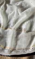 将图像加载到图库查看器中， Women&#39;s Lakhnavi Handcrafted Mul Chanderi Semi - Stitched Kurta And Dupatta Set - HONC0295375
