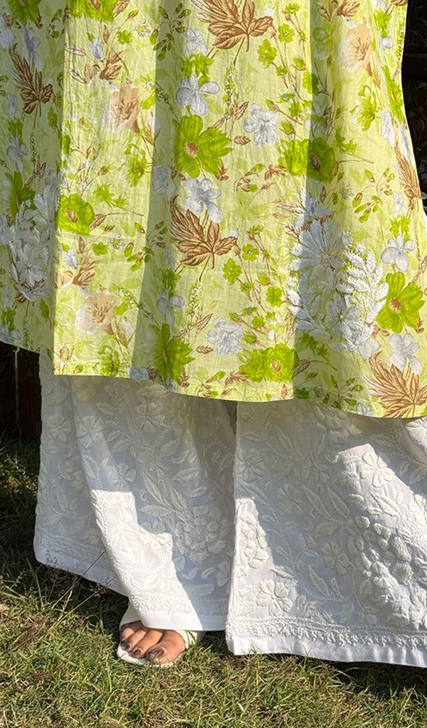 Women's Lucknowi Handcrafted Rayon Chikankari Palazzo - HONC0254899