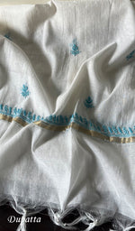 Load image into Gallery viewer, Women&#39;s Lakhnavi Handcrafted Mul Chanderi Kurta And Dupatta Set - HONC0257360
