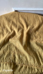 Load image into Gallery viewer, Women's Lakhnavi Handcrafted Mul Chanderi Unstitched Chikankari Full Suit Material - HONC0328108