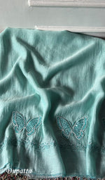 Load image into Gallery viewer, Titlee Women's Lakhnavi Handcrafted Mul Chanderi Unstitched Chikankari Full Suit Material - HONC0339577