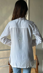 Load image into Gallery viewer, Women&#39;s Lakhnavi Handcrafted Cotton Chikankari Top - HONC0297840

