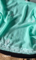 Load image into Gallery viewer, Women&#39;s Lucknowi Handcrafted Faux-Georgette Chikankari Suit Material - HONC0263067
