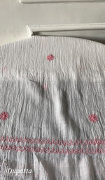 Load image into Gallery viewer, Women's Lakhnavi Handcrafted Mul Chanderi Unstitched Kurta And Dupatta Set - HONC0317225