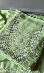 Load image into Gallery viewer, Women&#39;s Lakhnavi Handcrafted Mul Chanderi Unstitched Kurta And Dupatta Set- HONC0281999
